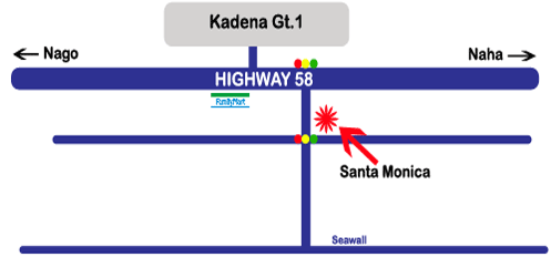 Map to Santa Monica Nightcare Okinawa